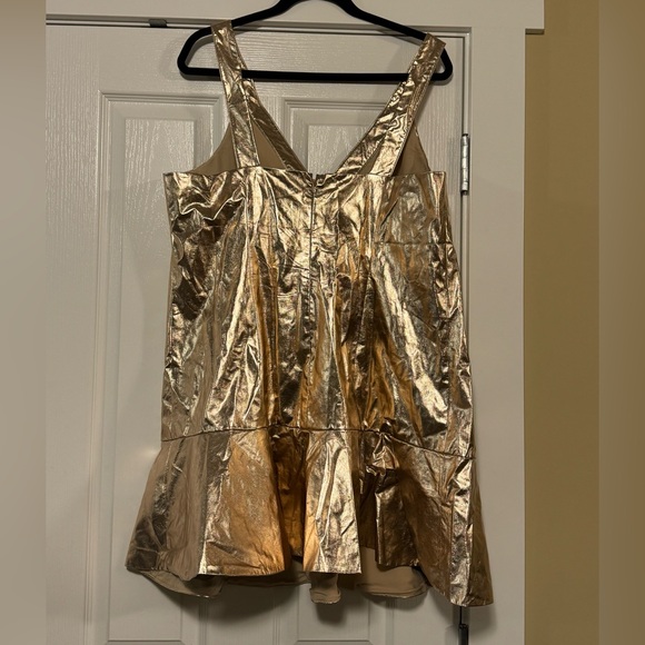 NWT Mare Mare x Anthropologie Metallic V-neck Dress sz 1X - Picture 9 of 11